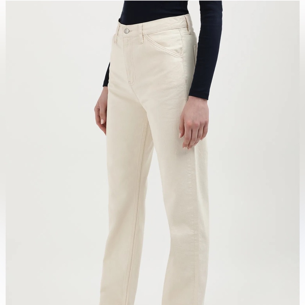 Calvin Klein Women's Straight Leg Cream Jeans